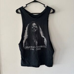 Vintage 2004 Dimebag Darrel memorial graphic band muscle tee (WW)